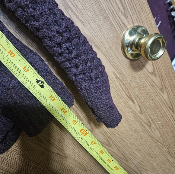 American Eagle Cotton/wool Women's Crochet Knit Cottagecore Sweater Plum Size M - Picture 7 of 7